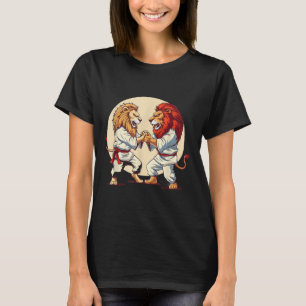 Camiseta Jiu-Jitsu León Amante Taekwondo Judo Kung Fu