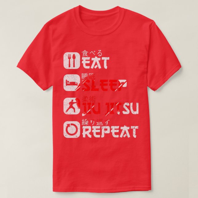 Camiseta Jiu Jitsu, luchador japonés de artes marciales 1 (Diseño del anverso)