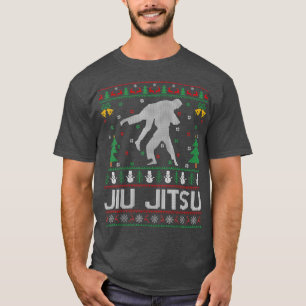 Camiseta Jiu Jitsu Martial Art Lover Xmas Ugly Jiu Jitsu Ch