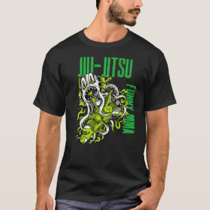 Camiseta Jiu Jitsu Monstruo Espacial Buque de cohete Grappl