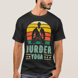 Camiseta Jiu Jitsu Murder Yoga Vintage Sunset Funny Brazili