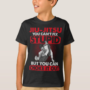 Camiseta Jiu-Jitsu No Puede Arreglar Tonto Estrangulamiento