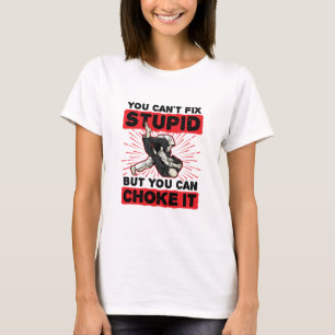 Camiseta Jiu Jitsu no se puede arreglar estúpido pero se p