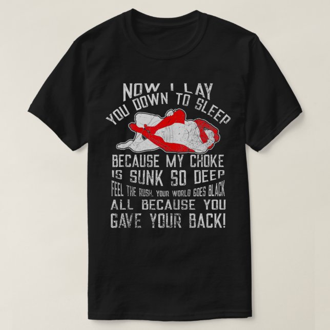 Camiseta Jiu jitsu prayer: graciosa y afligida lucha de BJJ (Diseño del anverso)