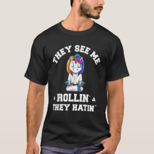 Camiseta Jiu Jitsu Rollin BJJ Grappling Unicorn