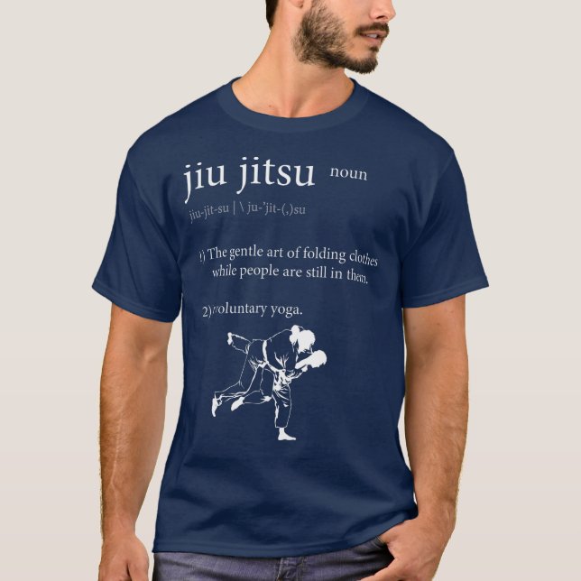 Camiseta Jiu Jitsu Ropa plegable mientras la gente está ade (Anverso)