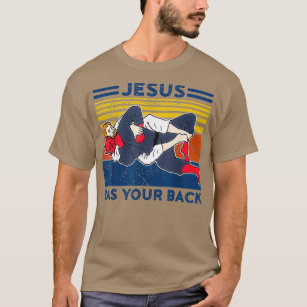 Camiseta Jiu jitsu s jesus tiene su espalda mens bjj mma