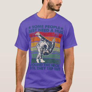 Camiseta Jiu Jitsu s Some People Need A Hug BJJ MMA Jujitsu
