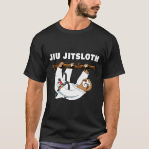Camiseta Jiu Jitsu Shirt Sloth Funny Black Belt Martial Art