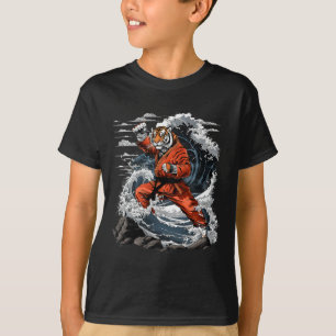 Camiseta Jiu-jitsu Tigre Kung Fu Taekwondo Kickboxing Marti