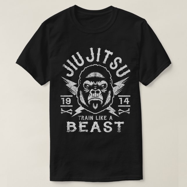 CAMISETA JIU JITSU - TREN COMO UNA BESTIA (Diseño del anverso)
