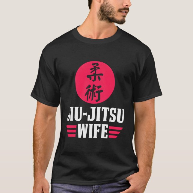 Camiseta Jiu Jitsu Wife Gracioso Marcial de Jiu Jitsu brasi (Anverso)