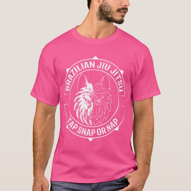 Camiseta Jiu Jitsu Wolf - Jiu Jitsu Y Bjj brasileños (Anverso)