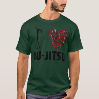 Camiseta JiuJitsu blanco T texto me encanta JiuJitsu