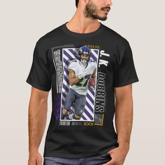 Camiseta JK Dobbins Póster de papel versión 10 (Anverso)
