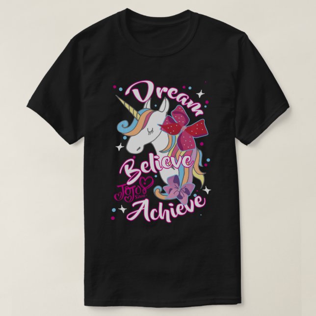 Camiseta Jo Siwa Dream Cree En Alcanzar El Largo Sleev De U (Diseño del anverso)