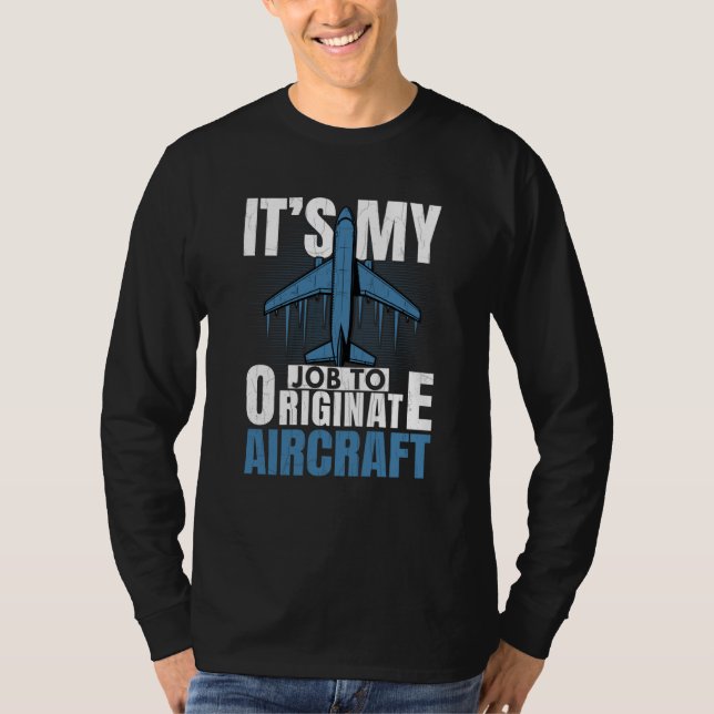 Camiseta Job To Originate Aircraft Aerospace Engineer Graph (Anverso)