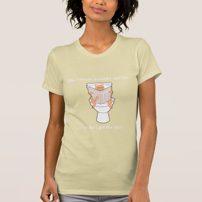 Camiseta JobCat en retrete (Anverso)