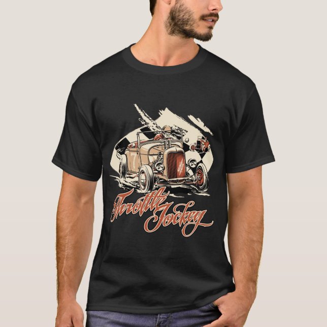Camiseta Jockey del acelerador - Carrera de carros (Anverso)