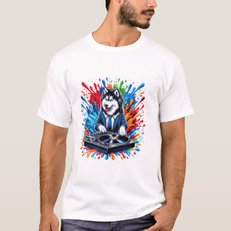 Camiseta Jockey Husky Siberiano DJ Perro