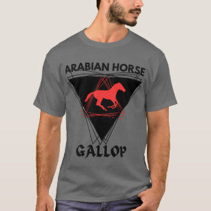 Camiseta Jockey Pony Gray de Stallion de Caballo Árabe