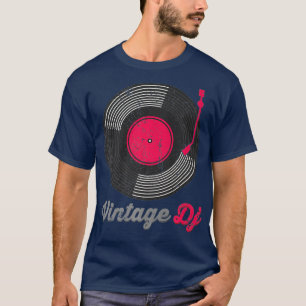 Camiseta Jockey sobre disco - DJ de vintage - Récord de vi