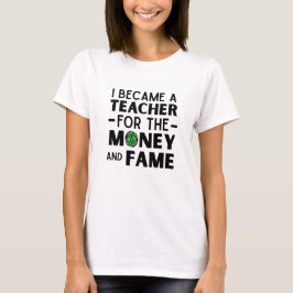 Camiseta jocoso comentario de profesor me convertí en profe