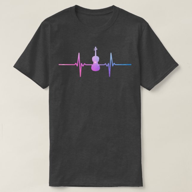 Camiseta jocoso video cita a violin hearthbeat (Diseño del anverso)