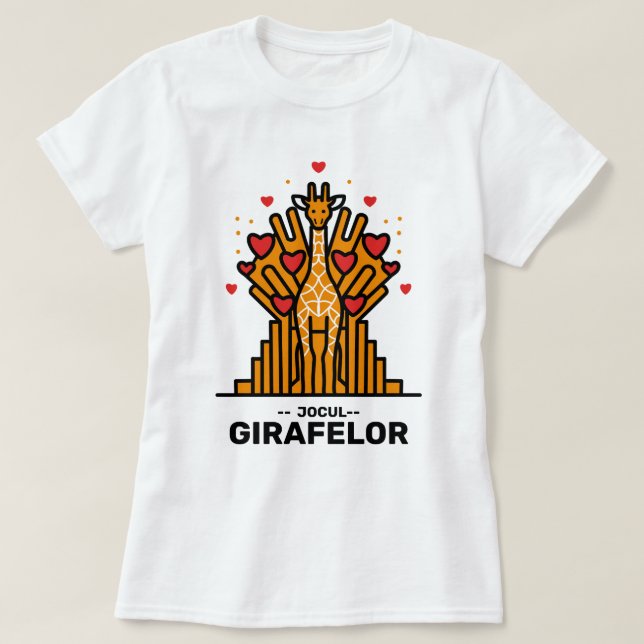 Camiseta Jocul Girafelor (Diseño del anverso)