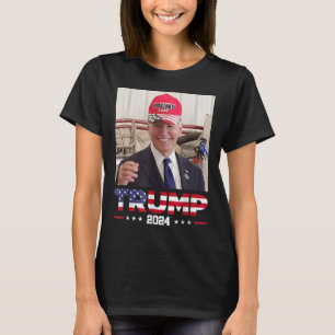Camiseta Joe Biden Con Un Gorra De Trump