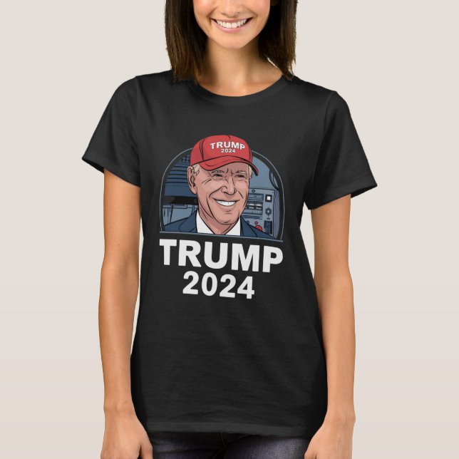 Camiseta Joe biden Con Un Gorra De Trump (Anverso)