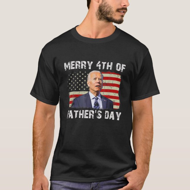 Camiseta Joe Biden Confundió El Cuarto Día De Los Padres (Anverso)