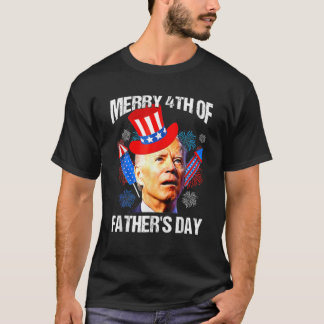 Camiseta Joe Biden Confused Merry 4Th Of Fathers Day Fourth