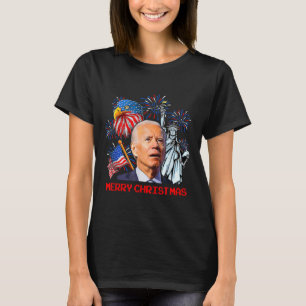 Camiseta Joe Biden Confuso Patriótico Feliz Navidad Por 4