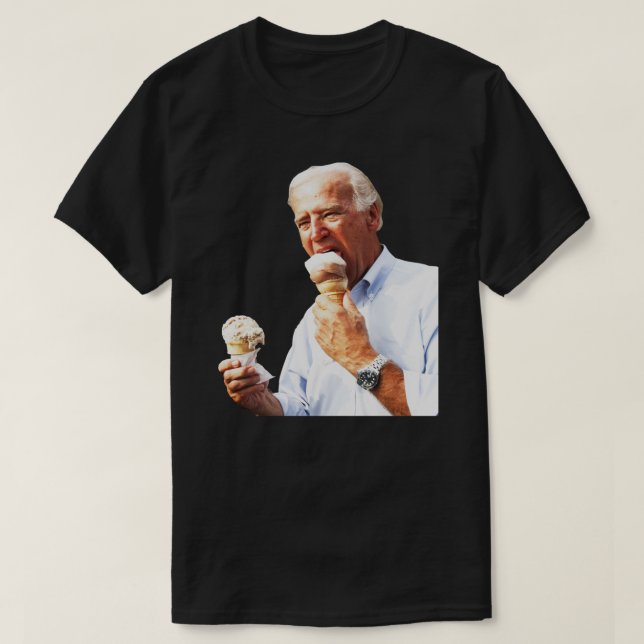 Camiseta Joe Biden Eating Ice Cream Pegatina.png (Diseño del anverso)