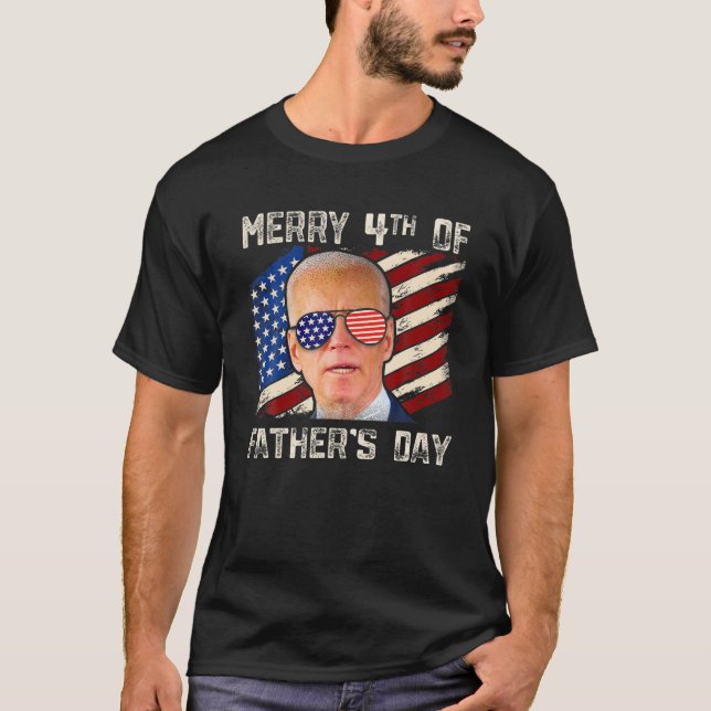 Camiseta Joe Biden Feliz 4 de Julio del Día del Padre (Anverso)
