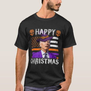 Camiseta Joe Biden Feliz Halloween Navidades Felices Bander