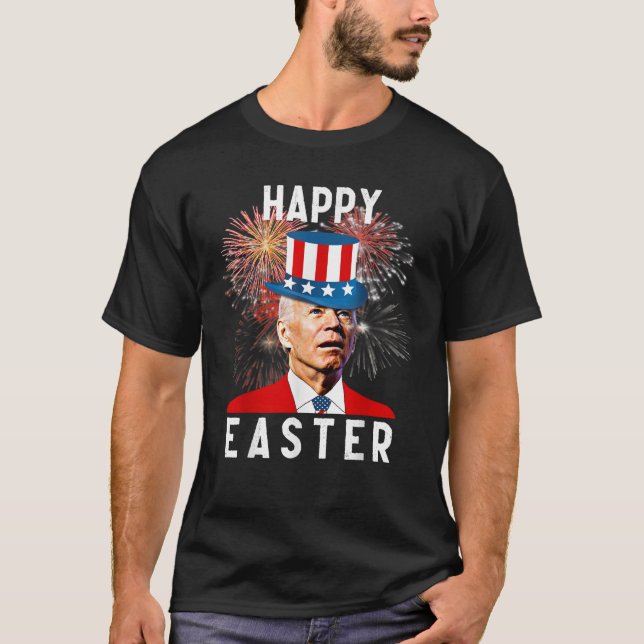 Camiseta Joe Biden Feliz Pascua Por El Gracioso 4 De Julio (Anverso)