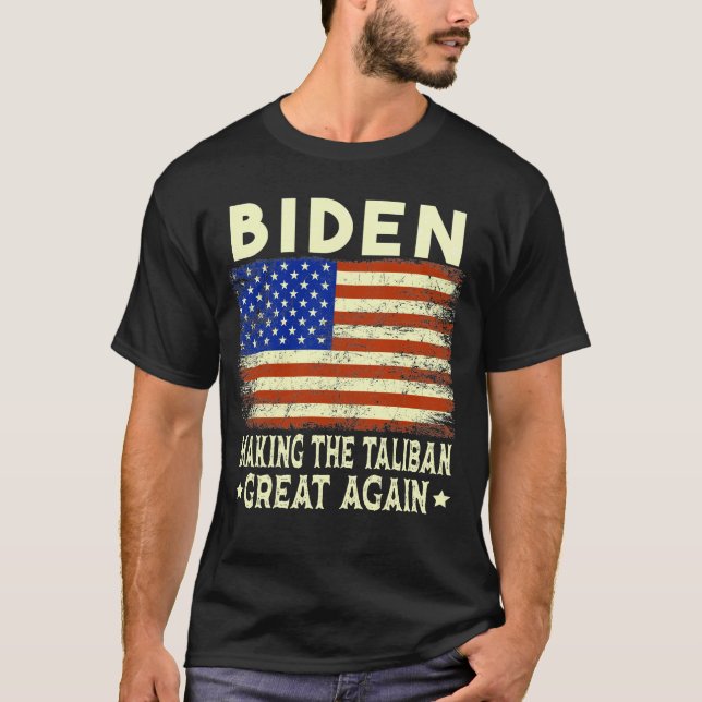 Camiseta Joe Biden haciendo la gran bandera de EE.UU. de Ta (Anverso)