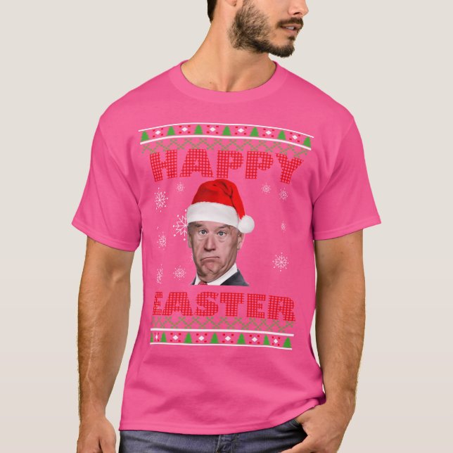 Camiseta Joe Biden Happy Easter Ugly Navidades (Anverso)