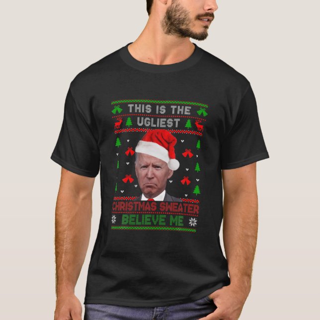 Camiseta Joe Biden Me Cree Que Este Es El Navidad Más Desag (Anverso)
