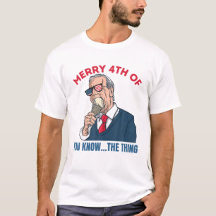 Camiseta Joe Biden Merry 4000 Memorial Funny Ice Cream 4T