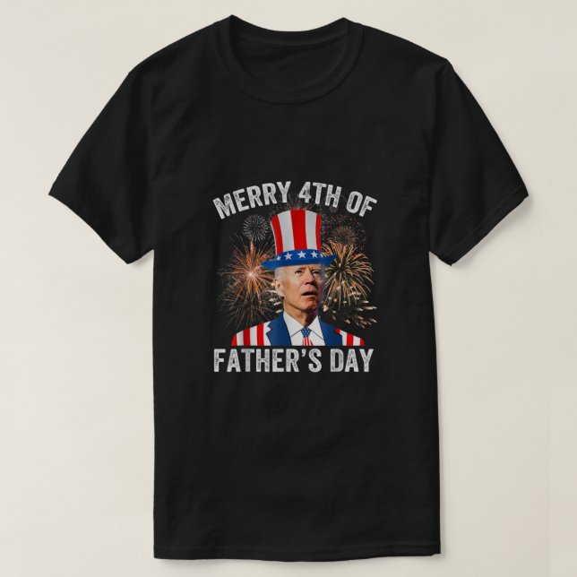 Camiseta Joe Biden Merry 4 De Los Padres Día Gracioso 4 De  (Diseño del anverso)