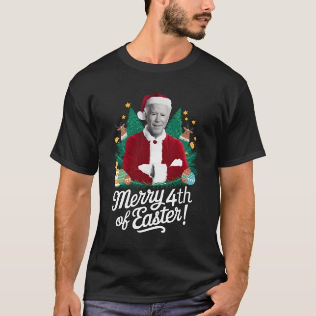 Camiseta Joe Biden Navidades Santa Merry 4 De Noches De Pas (Anverso)