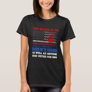 Camiseta Joe Biden Tiene Sangre En Sus Manos, Trae Anti Bid