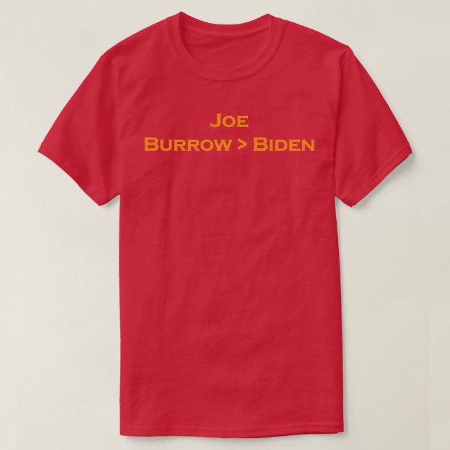 Camiseta Joe Burrow Joe Biden (Diseño del anverso)