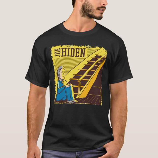 Camiseta Joe Hiden Biden Hidin Donald Trump, MAG republican (Anverso)