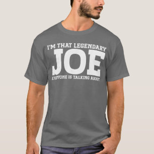 Camiseta Joe Nombre Personal Divertido Joe divertido