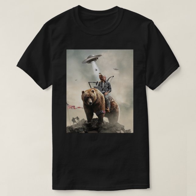Camiseta Joe Rogan Riding A Bear (+ Aliens) Essential T-Shi (Diseño del anverso)