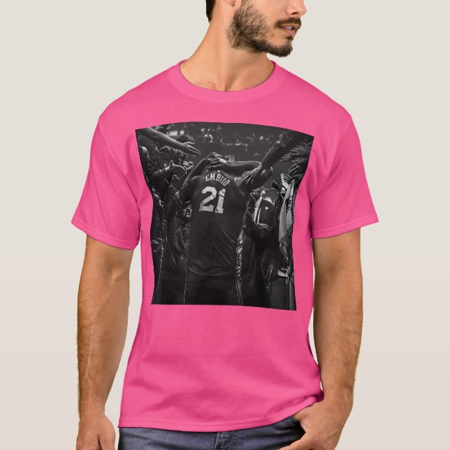 Camiseta Joel Embiid - Blanco negro (Anverso)